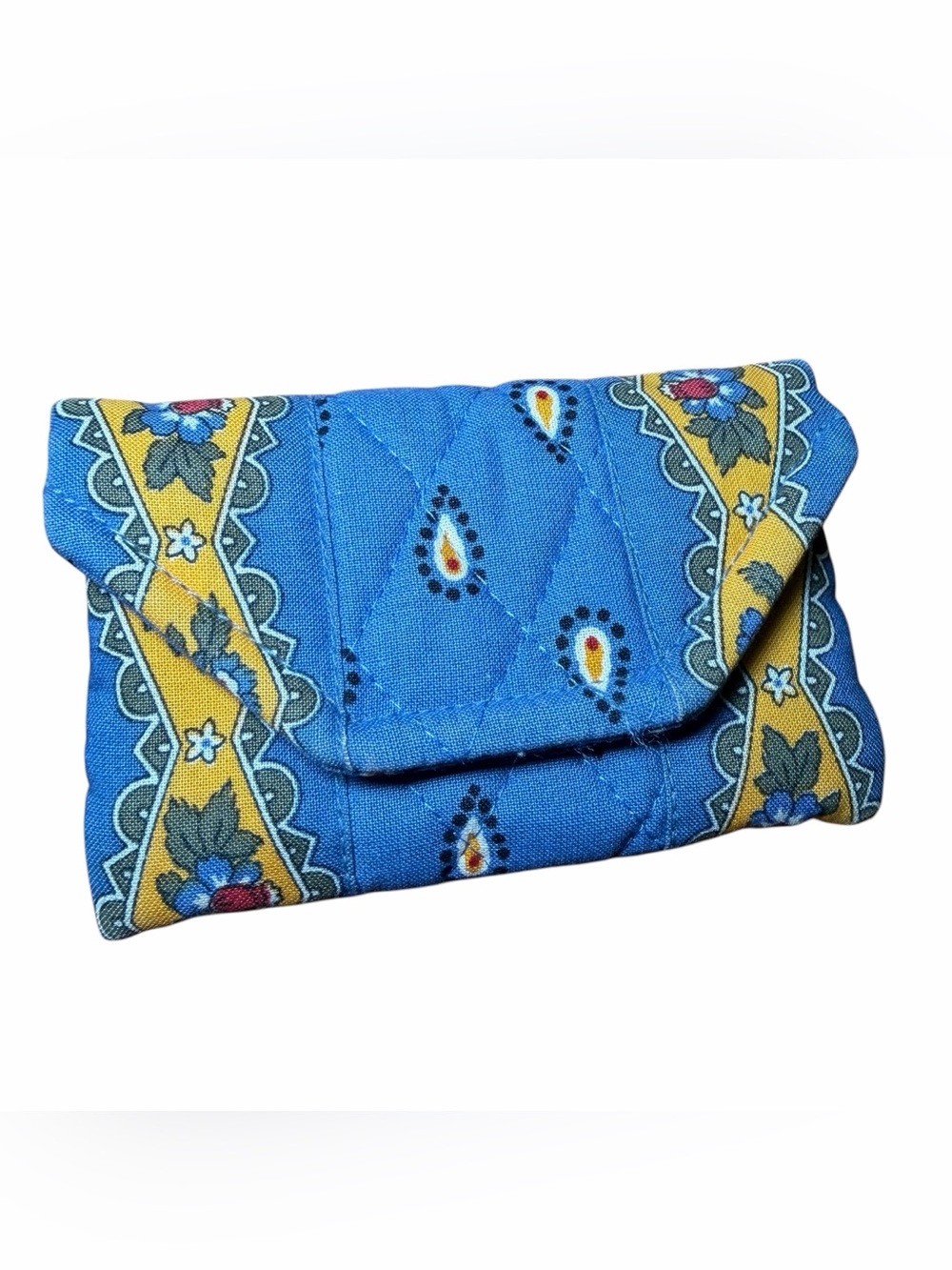 Vera Bradley French Blue 1999 Envelope Pouch Tissue / Card Holder Hook / Loop
